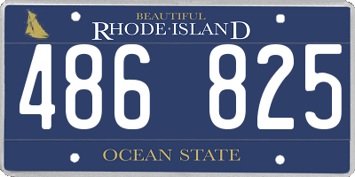 RI license plate 486825