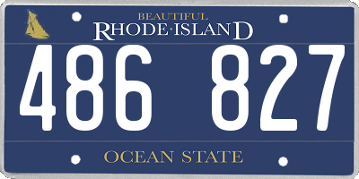 RI license plate 486827