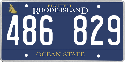 RI license plate 486829