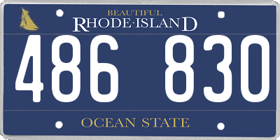 RI license plate 486830
