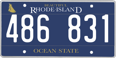 RI license plate 486831