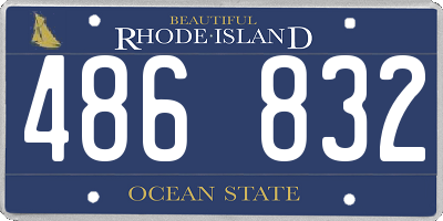 RI license plate 486832