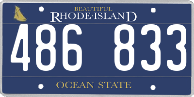RI license plate 486833
