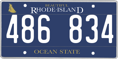 RI license plate 486834