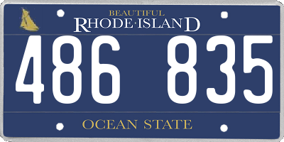 RI license plate 486835