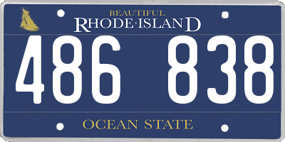 RI license plate 486838