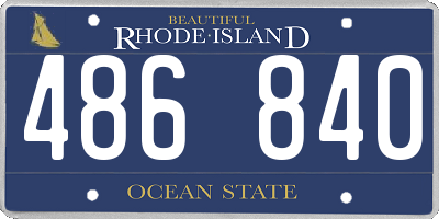 RI license plate 486840