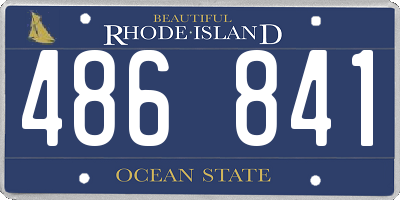 RI license plate 486841