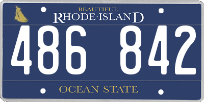 RI license plate 486842