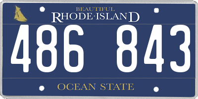 RI license plate 486843