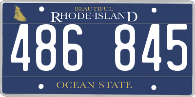 RI license plate 486845