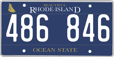 RI license plate 486846