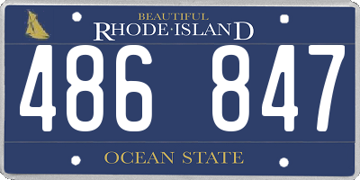 RI license plate 486847