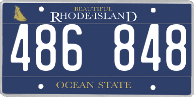 RI license plate 486848
