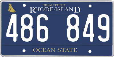 RI license plate 486849