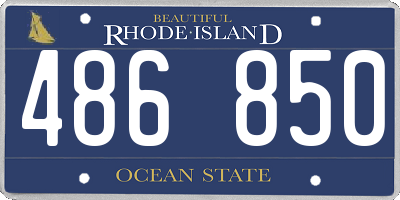 RI license plate 486850