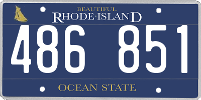 RI license plate 486851