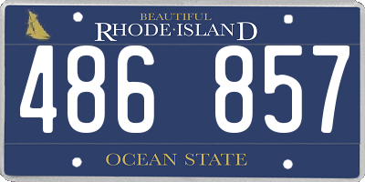 RI license plate 486857