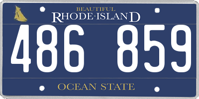 RI license plate 486859