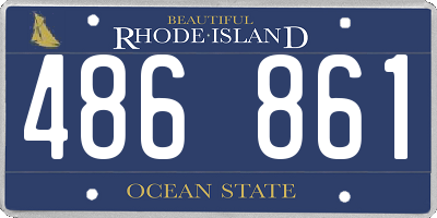 RI license plate 486861