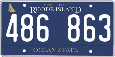 RI license plate 486863