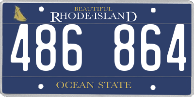 RI license plate 486864