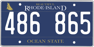 RI license plate 486865