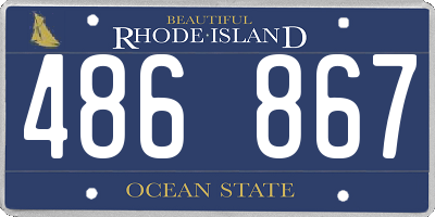 RI license plate 486867