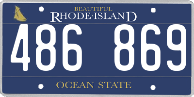 RI license plate 486869