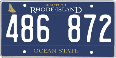 RI license plate 486872