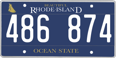 RI license plate 486874