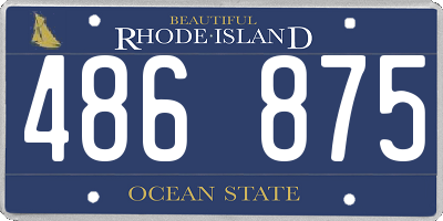 RI license plate 486875