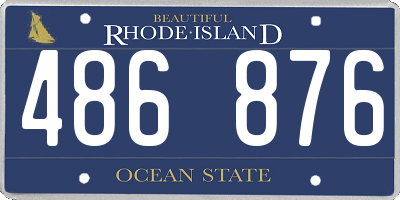 RI license plate 486876