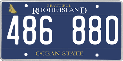 RI license plate 486880
