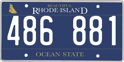 RI license plate 486881
