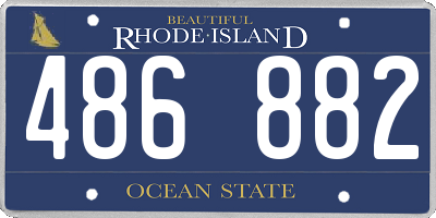 RI license plate 486882