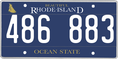 RI license plate 486883