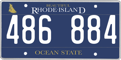 RI license plate 486884