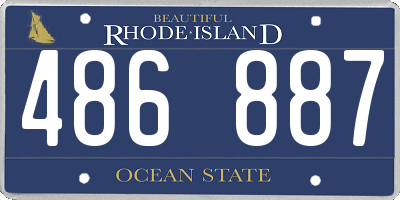 RI license plate 486887