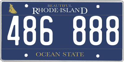 RI license plate 486888