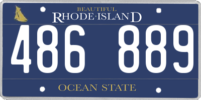 RI license plate 486889