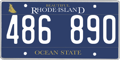 RI license plate 486890