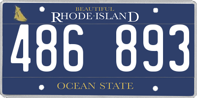 RI license plate 486893