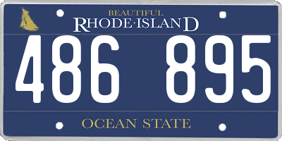 RI license plate 486895
