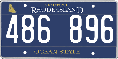 RI license plate 486896
