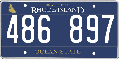 RI license plate 486897