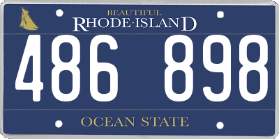 RI license plate 486898