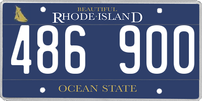 RI license plate 486900