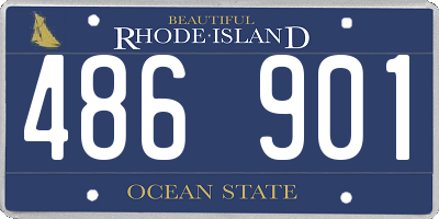 RI license plate 486901