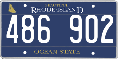 RI license plate 486902